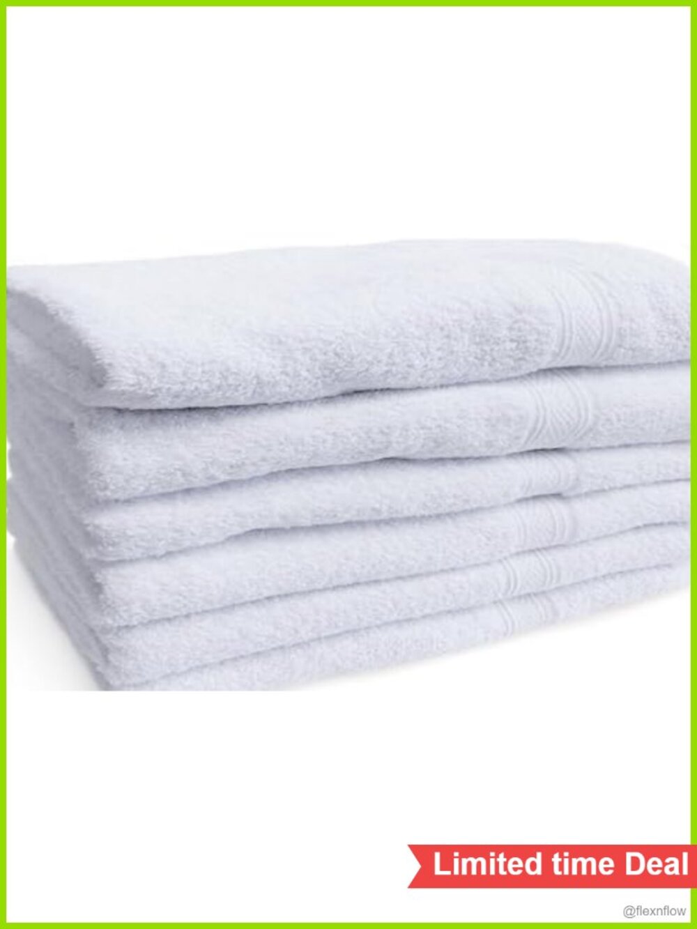6 Pack Ring Spun Cotton Bath Towels 20x40 Gym Salon Lightweight